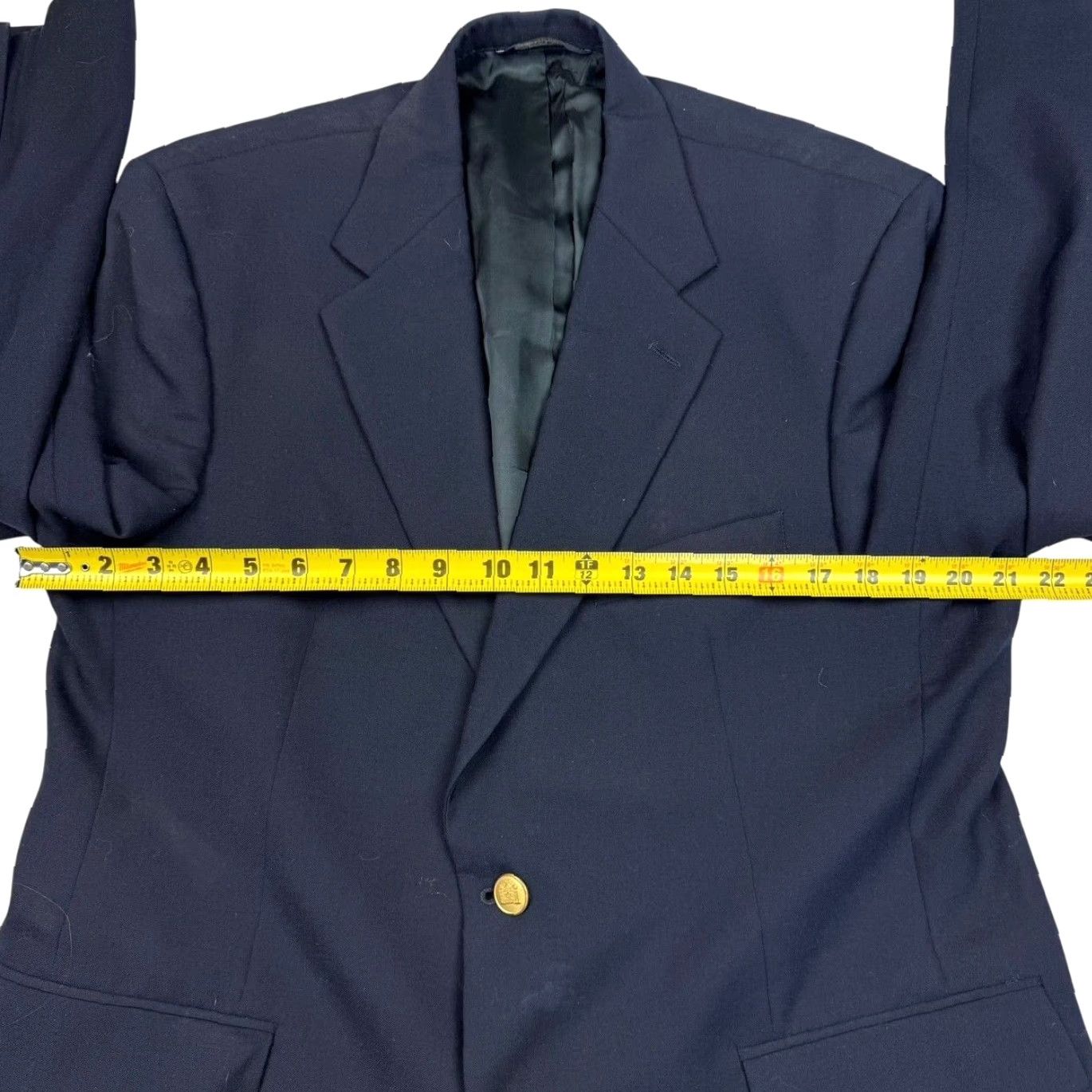 Brooks Brothers VTG Brooks Brothers 346 Men's 100% Wool 2-Button Blazer Blue 42S Blue Navy Mens Blazer Vintage 2-Button Single-Breasted Notch Lapel Wool Jacket Coat Size 42R - 7 Thumbnail