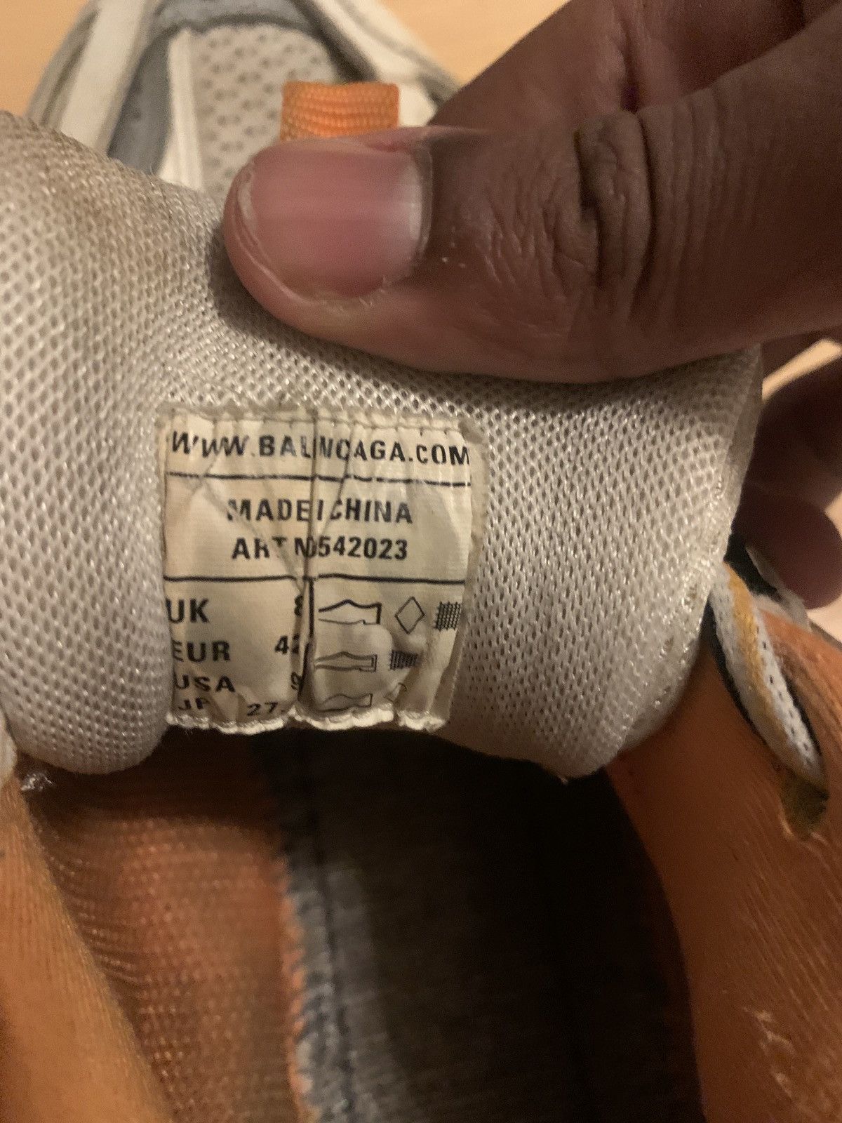 Balenciaga Orange and White Balenciaga Tracks Size US 9 / EU 42 - 6 Thumbnail