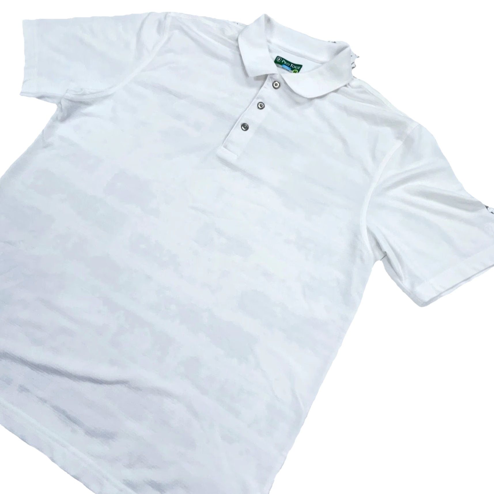 Vintage Pro Tour Polo Shirt Men XL White Performance Quick Dry Golf Tennis Breathable Shirt Adult Size US XL / EU 56 / 4 - 3 Thumbnail