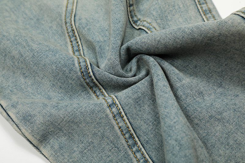 Jean American retro patchwork washed curved jeans for men Size US 32 / EU 48 - 4 Thumbnail