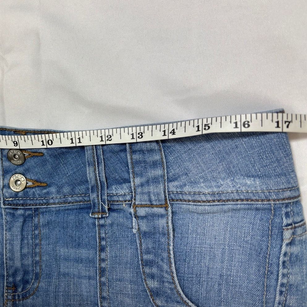 Vintage GLO Jeans Flared Denim Junior's Size 13 High Rise Y2K Style Size 34" / US 12 / IT 48 - 5 Thumbnail