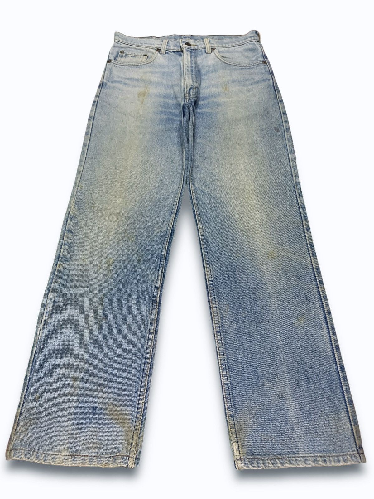 Levi's Vintage 90s Levis 515 Stained Light Wash Baggy Jeans 31x29 Size US 31 - 1 Thumbnail