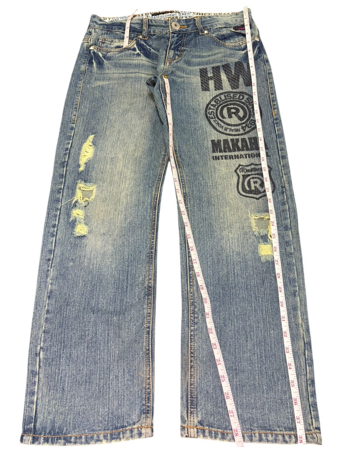 Dsquared2 Vintage Japanese Brand Printed Distressed Jeans Size 32" / US 10 / IT 46 - 7 Thumbnail