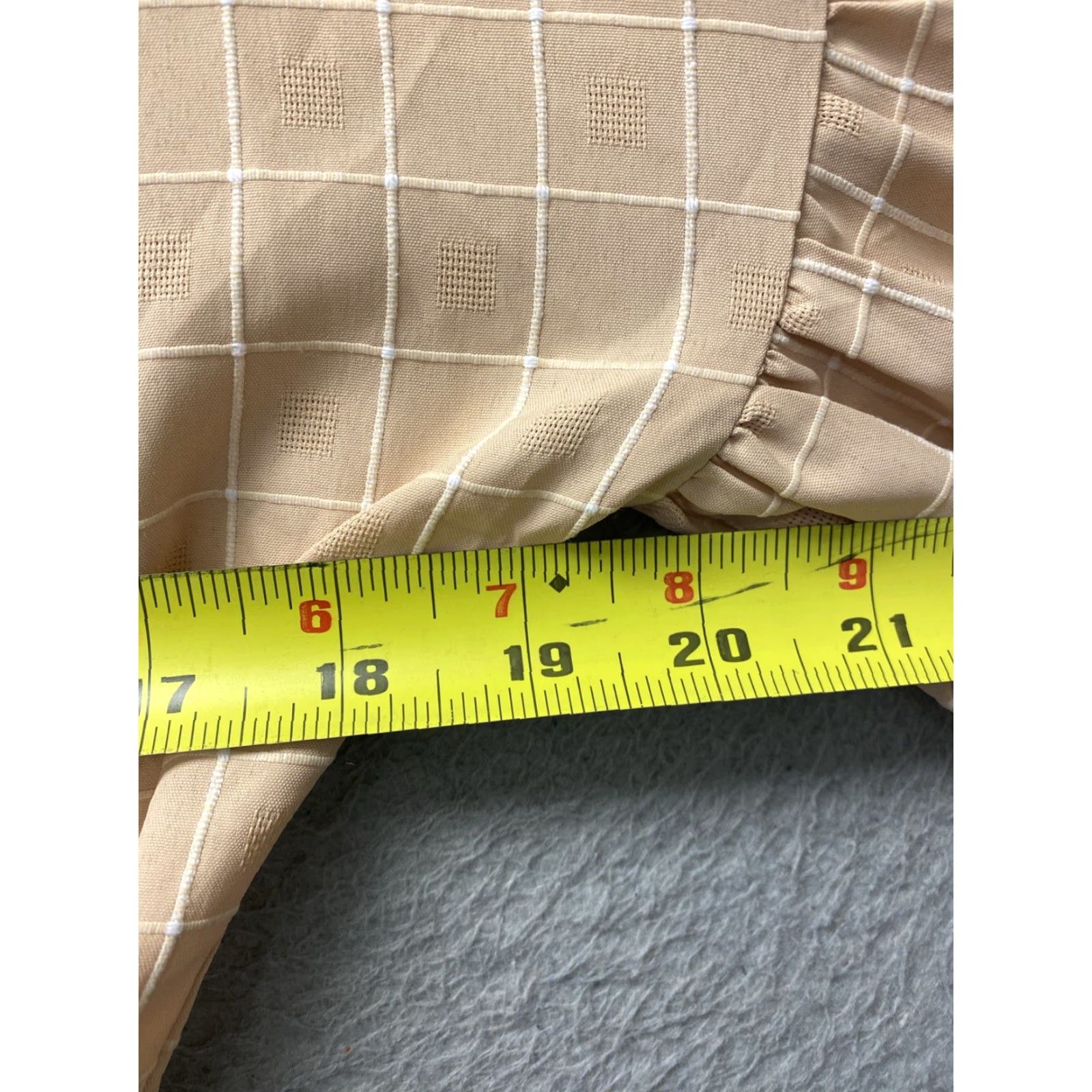 Vintage VINTAGE Stop Women's Crop Top Blouse Small Peach Check Casual Chic 116-69 Size S / US 4 / IT 40 - 6 Thumbnail
