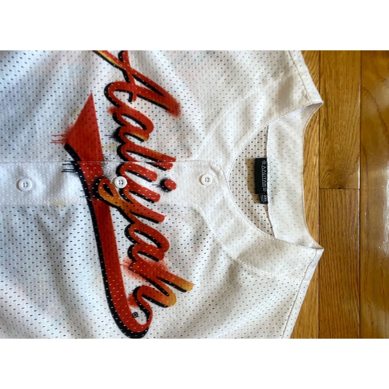 Prince Aaliyah Princes of R&B Baseball Jersey Mens White XXL Short Sleeve Button-Up Shirt Size US XXL / EU 58 / 5 - 5 Thumbnail
