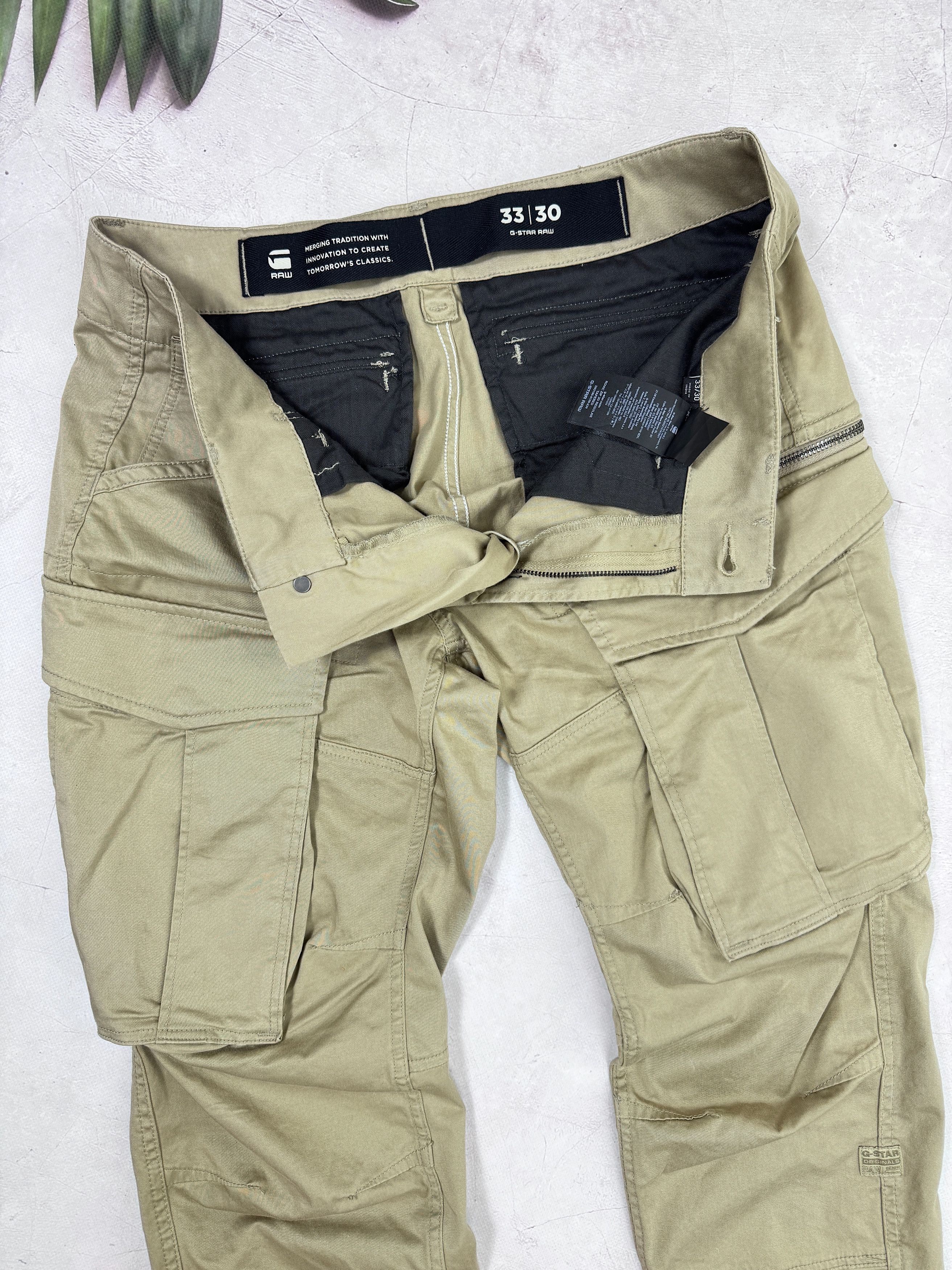 G-Star G-Star Raw Rovic Zip 3D Tapered Cargo Pants Multipocket Size US 33 - 8 Thumbnail