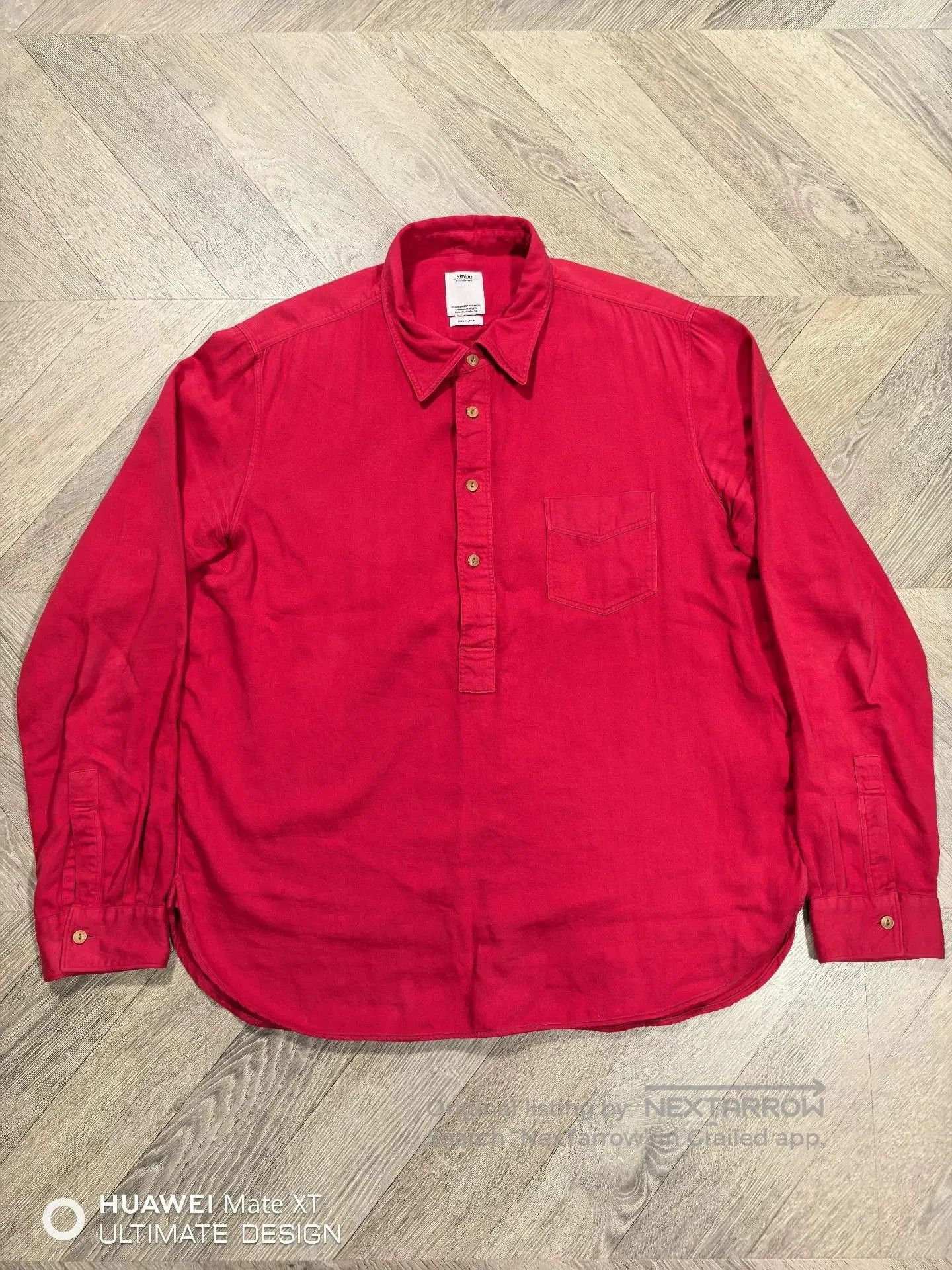 Visvim visvim red long sleeve baseball shirt. Size US M / EU 48-50 / 2 - 1 Thumbnail