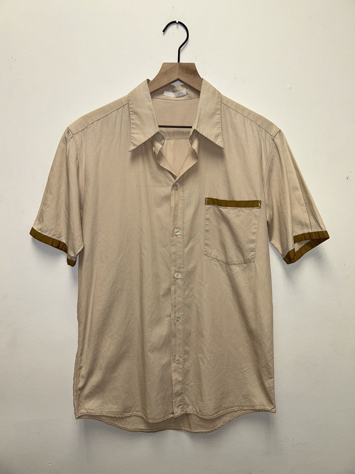 Helmut Lang 1999 Nylon Trim Cotton Button Up Size US M / EU 48-50 / 2 - 6 Thumbnail