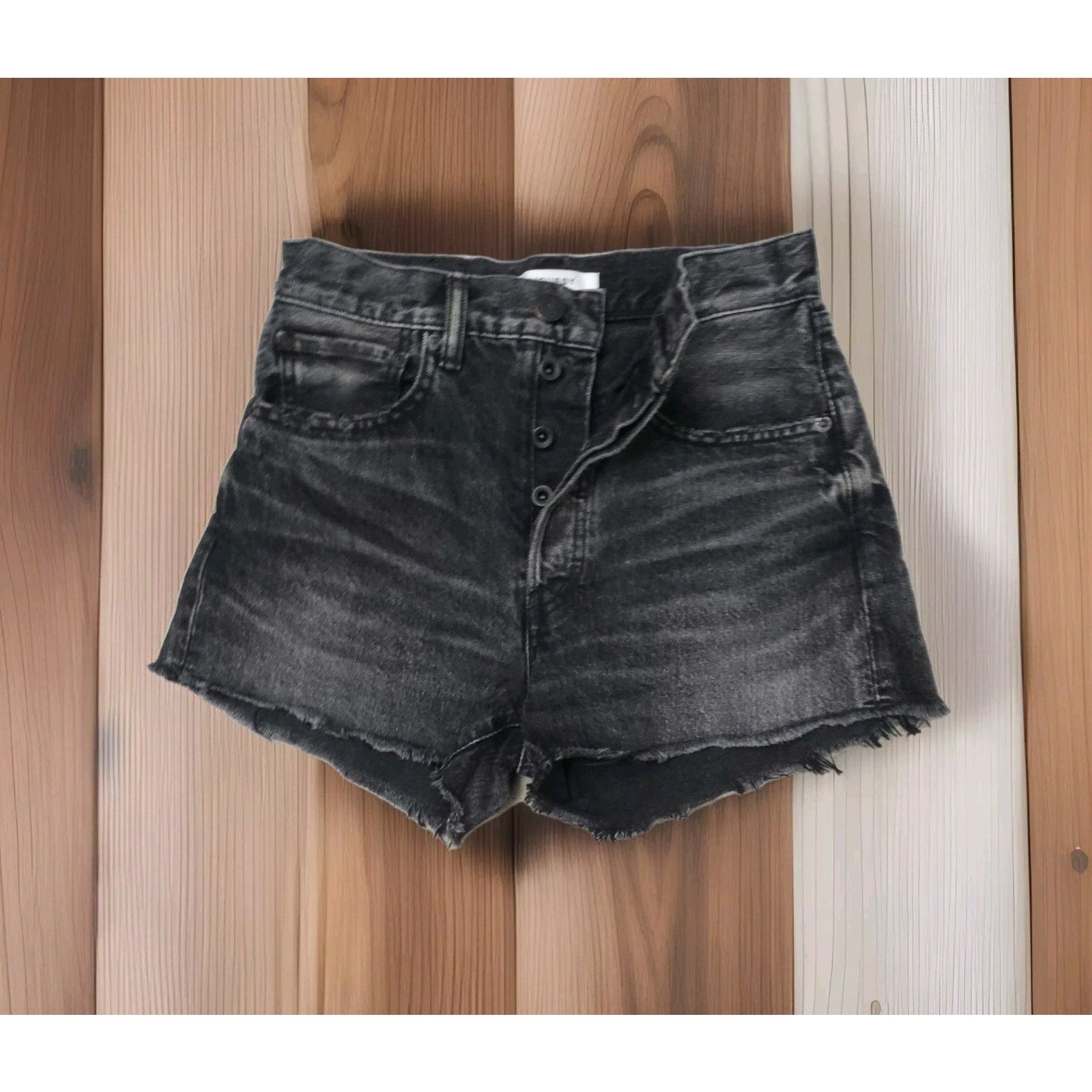 MOUSSY MOUSSY‎ VINTAGE Cut-Off Distressed Button Fly Shorts 24 Size 24" / US 00 / IT 34 - 1 Thumbnail
