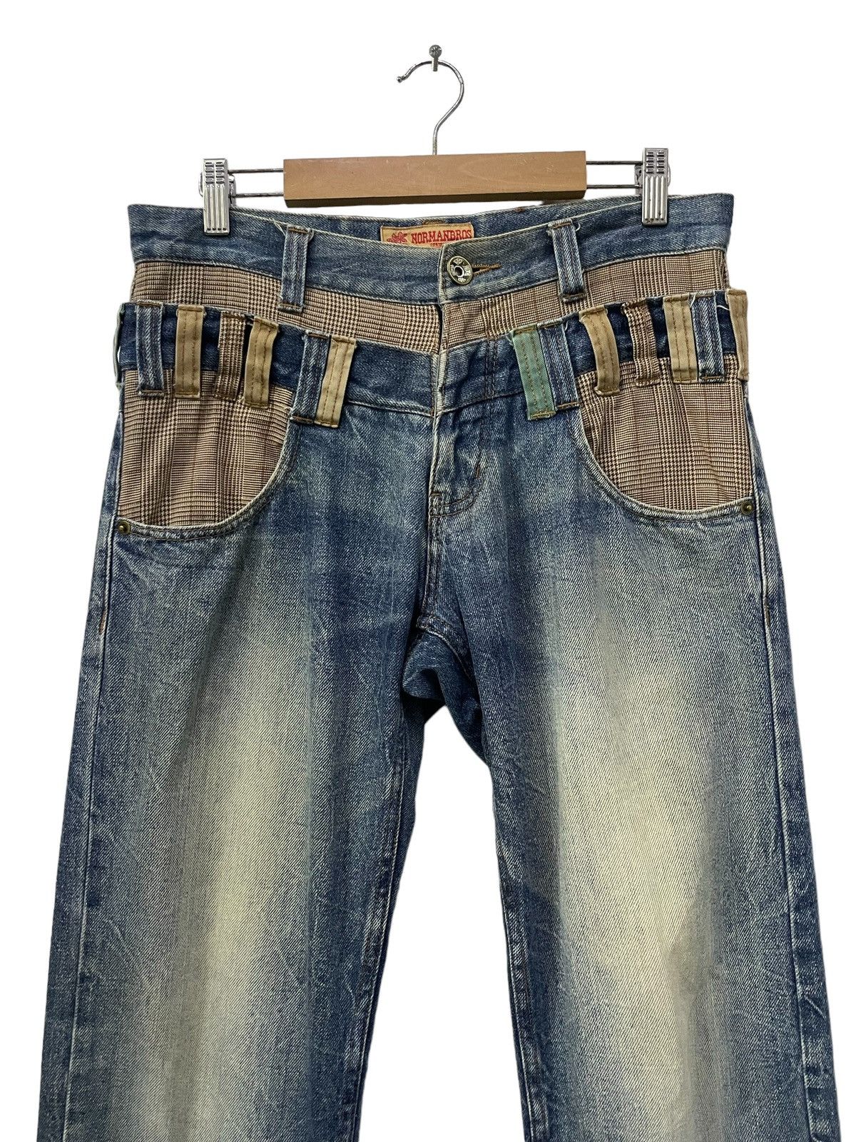 GOSTAR DE FUGA × PPFM × semanticdesign Normanbros japan double waist layered multi pocket jeans Size US 30 / EU 46 - 6 Thumbnail