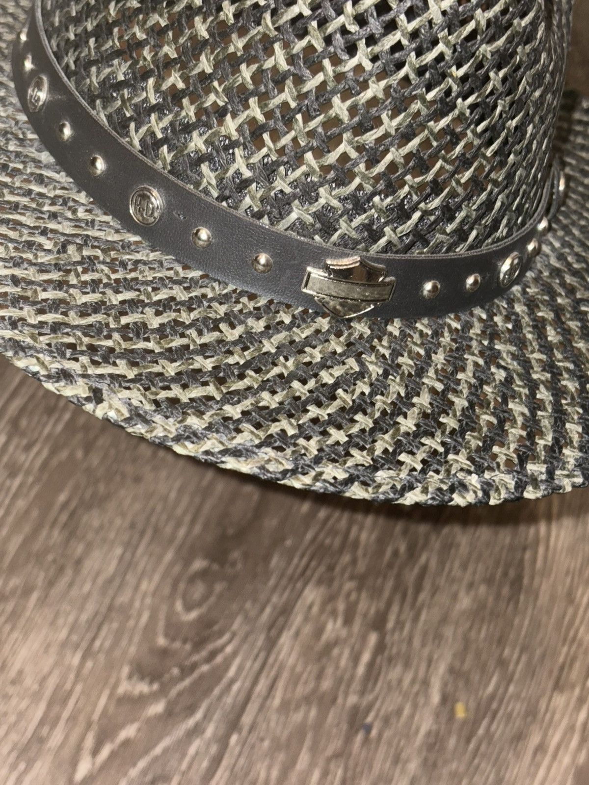 Harley Davidson Harley Davidson Vintage 90’s Straw Fedora Size ONE SIZE - 14 Thumbnail