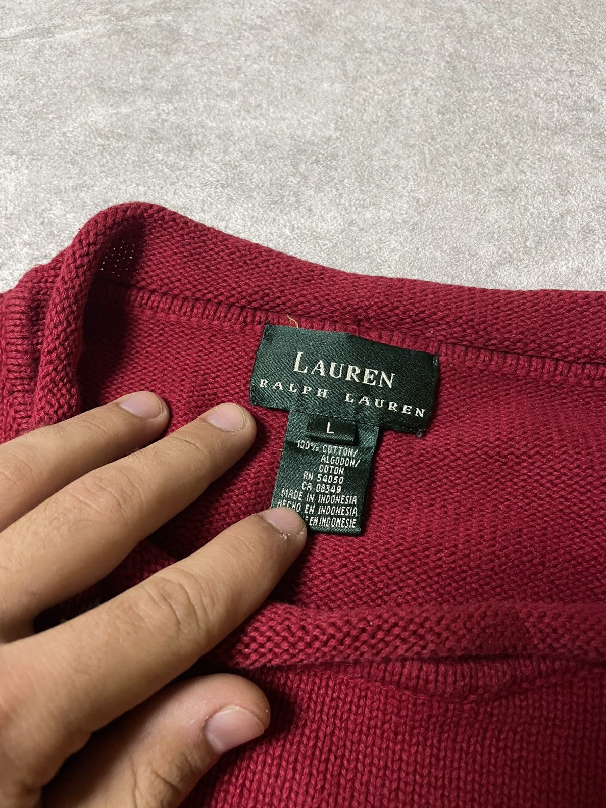 RRL Ralph Lauren Vintage Navy Ralph Lauren Polo Sweater USA College Size US L / EU 52-54 / 3 - 4 Thumbnail