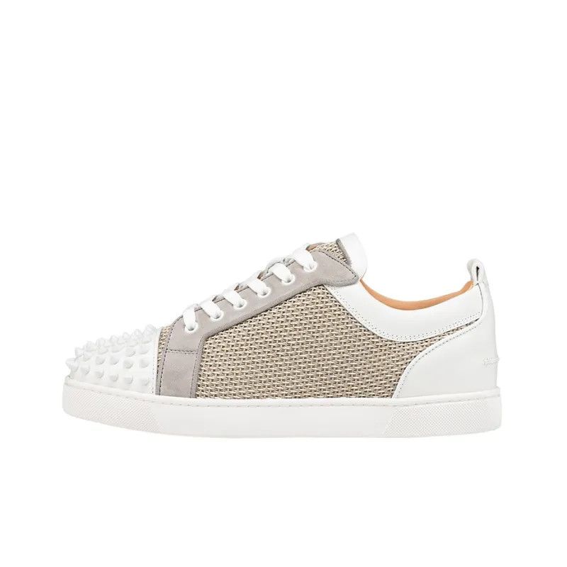Christian Louboutin o1s1wg110924-louis-junior-spikes-sneaker-in-Grey/white Size US 11 / EU 44 - 2 Thumbnail