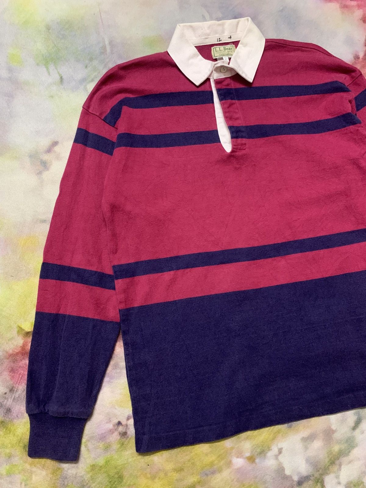 L.L. Bean Vintage 80/90’s LL BEAN Rugby Polo Made In Usa Size US L / EU 52-54 / 3 - 3 Thumbnail