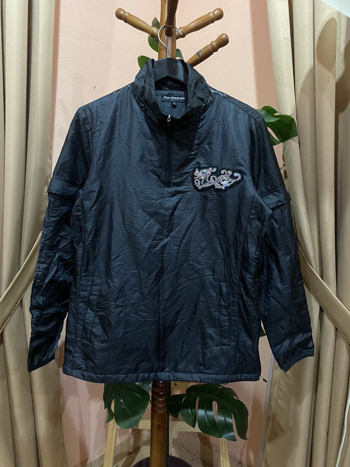 Japanese Brand VINTAGE DANCE WITH DRAGON HALF ZIPPER JACKET Size US S / EU 44-46 / 1 - 3 Thumbnail