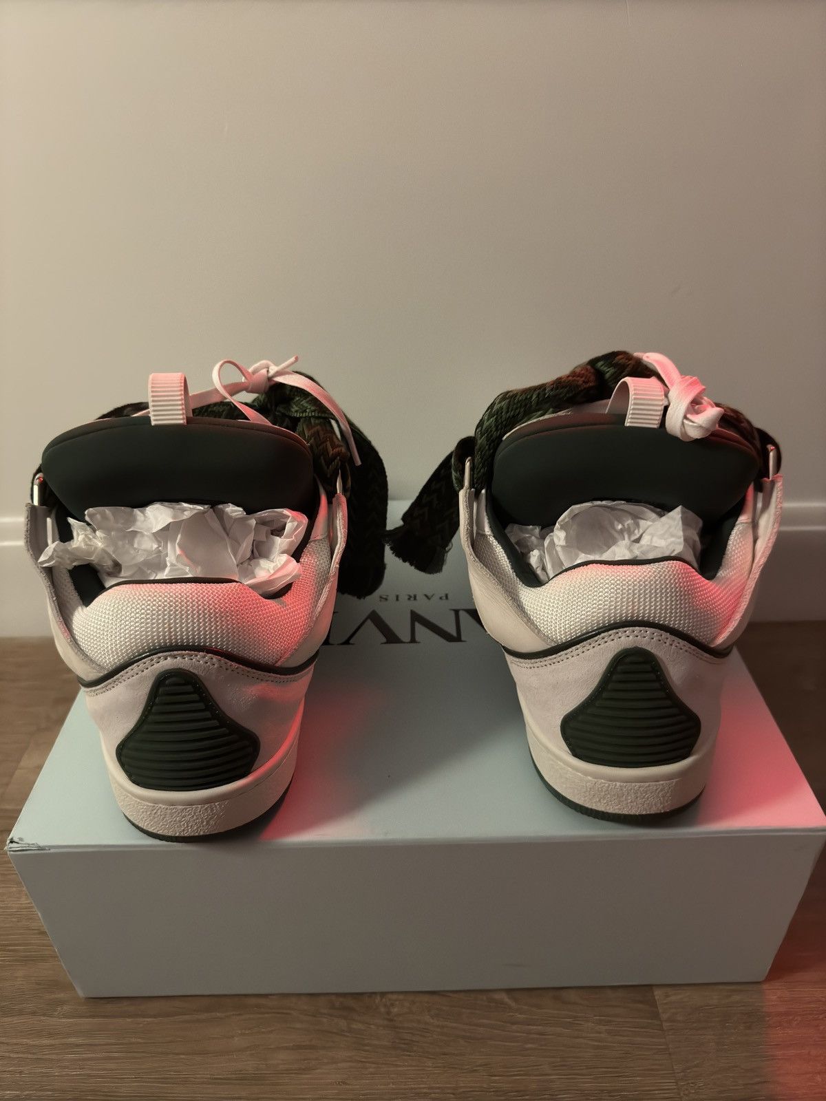 Lanvin Lanvin Curb White Khaki Size US 11.5 / EU 44-45 - 7 Thumbnail
