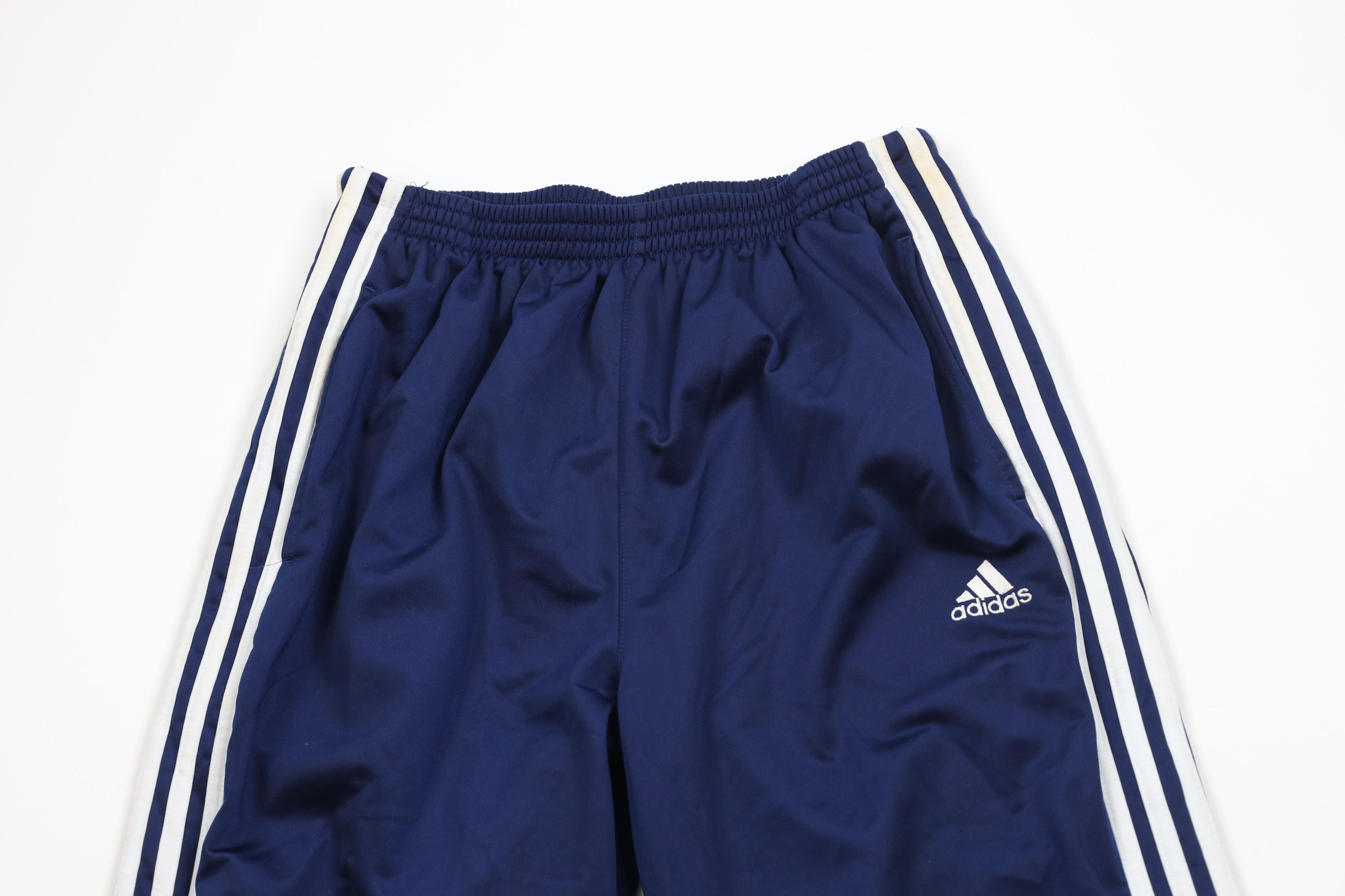 Adidas × Vintage Vintage 90s Adidas Spell Out Wide Leg Tearaway Pants Blue Size US 32 / EU 48 - 2 Thumbnail