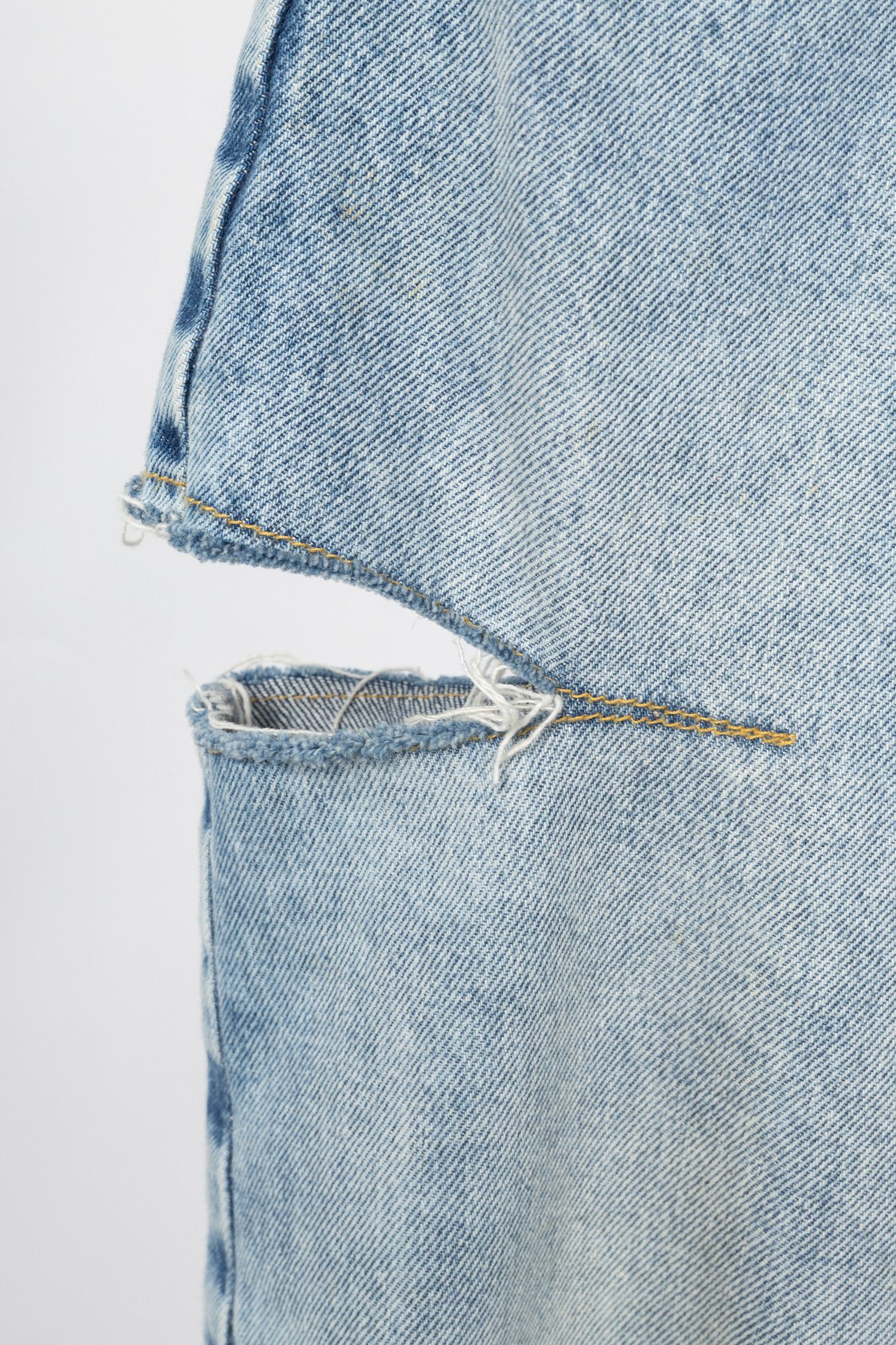 Maison Margiela Maison Margiela Blue Cotton Slit Jeans Size 27" / US 4 / IT 40 - 5 Thumbnail
