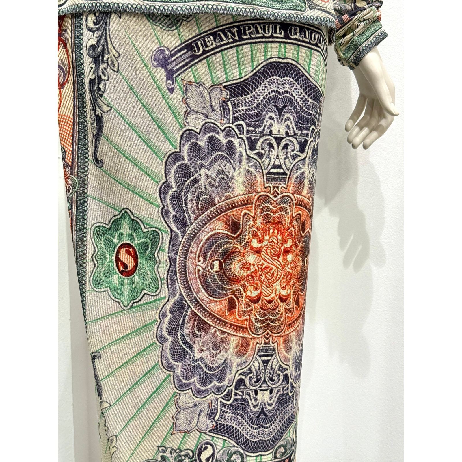 Jean Paul Gaultier 1990s Jean Paul Gaultier mesh print set top & skirt Size 38" / US 16 / IT 52 - 2 Thumbnail