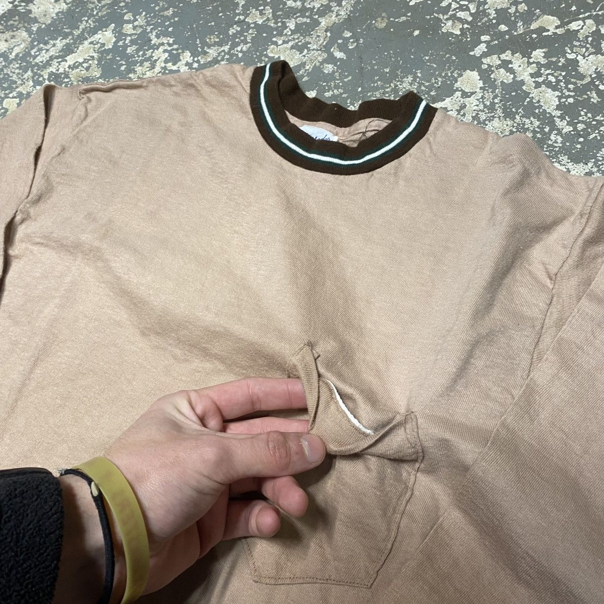 Unsound Rags × Vintage True Vintage Tan USA Blank Pocket Long Sleeve Tshirt Size US M / EU 48-50 / 2 - 5 Thumbnail