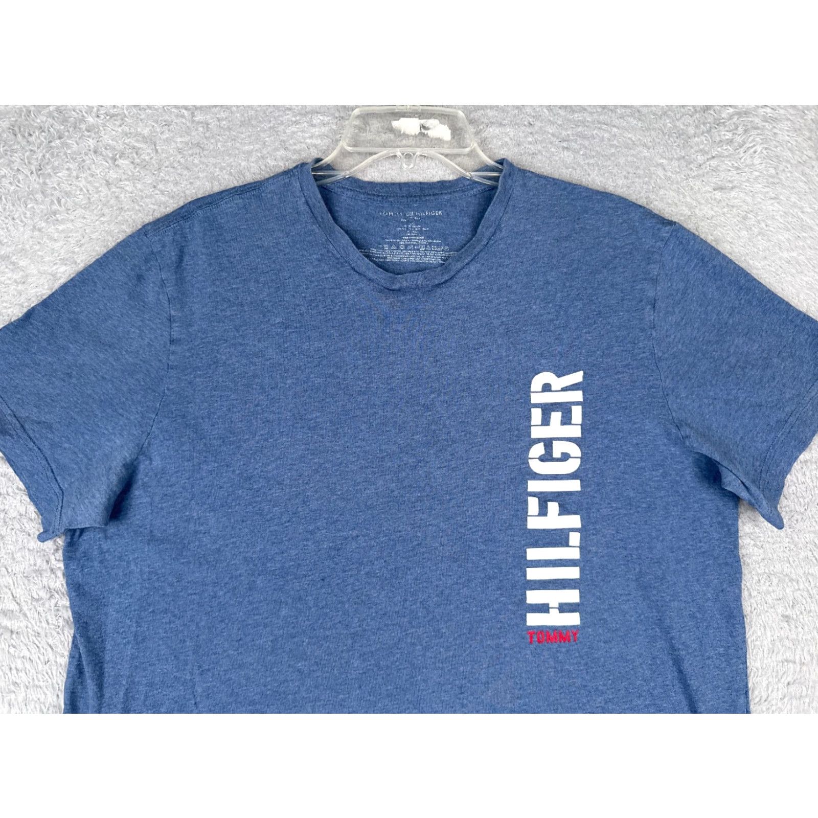 Tommy Hilfiger Tommy Hilfiger Shirt Adult Large Blue 100% Cotton Crew Neck Short Sleeve Logo Embroidered Men T-Shirt Size US L / EU 52-54 / 3 - 4 Thumbnail