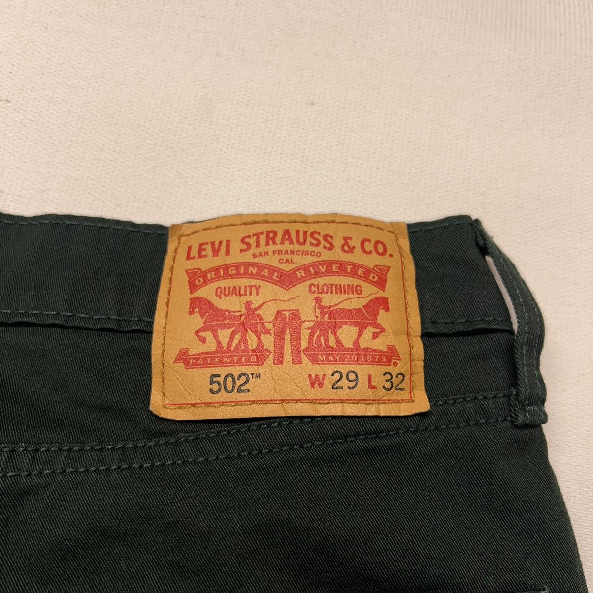 Levi's Levis Pants Green 502 Regular Taper Fit Pants Preppy Y2K Size US 29 - 9 Thumbnail