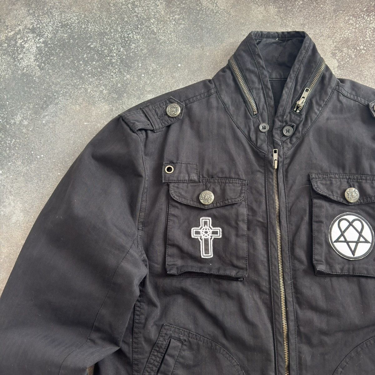 If Six Was Nine × Japanese Brand × Vintage River Island Vintage Gothic Avant Garde Zip Jacket Size US L / EU 52-54 / 3 - 3 Thumbnail