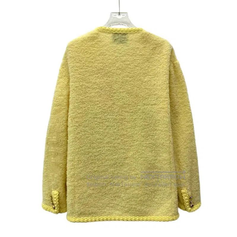 Miu Miu Miu Miu Yellow Wool Women's Cardigan . Size XS / US 0-2 / IT 36-38 - 2 Thumbnail