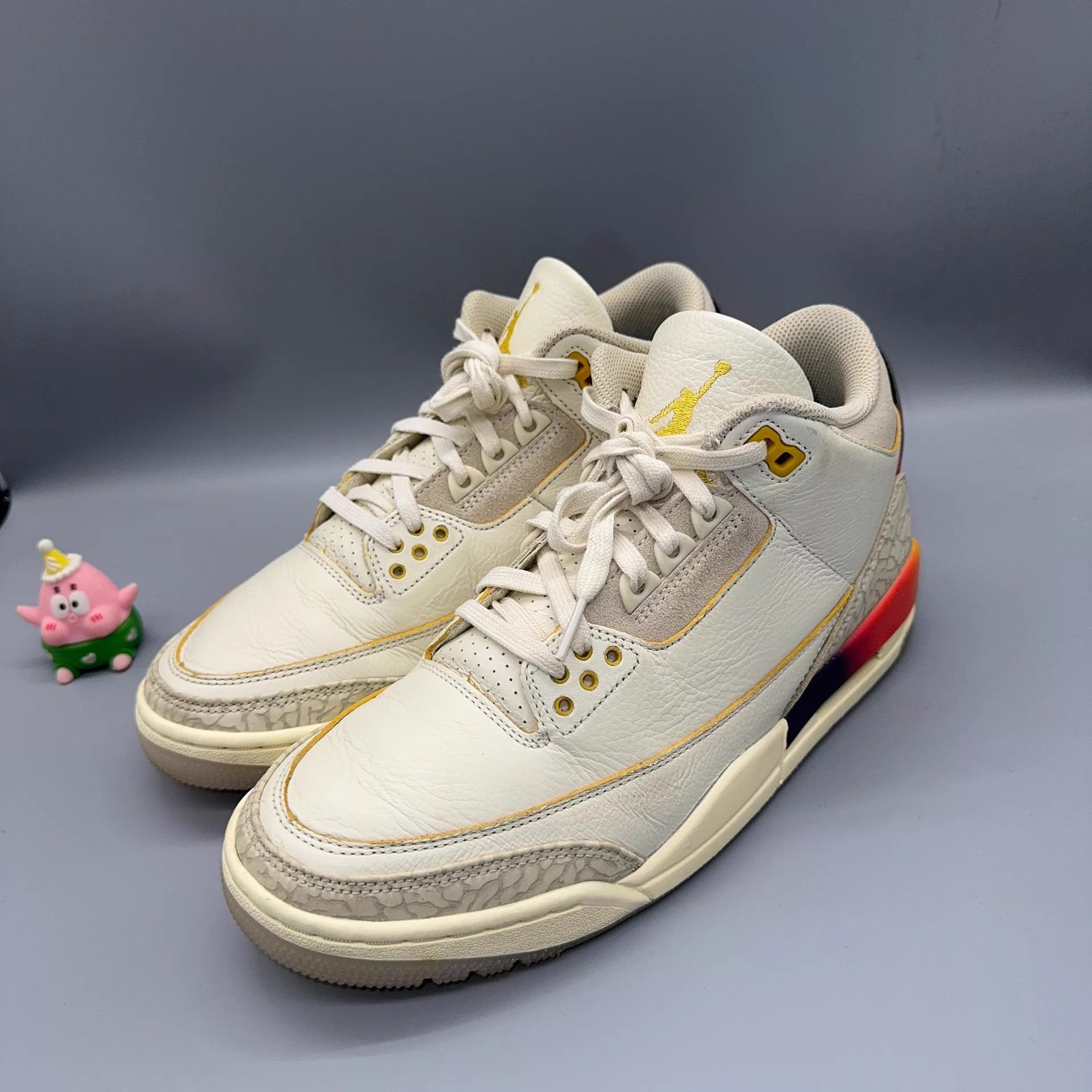 Nike Air Jordan 3 Sunset Gradient Smiley White/Blue/Red Size US 8 / EU 41 - 1 Thumbnail
