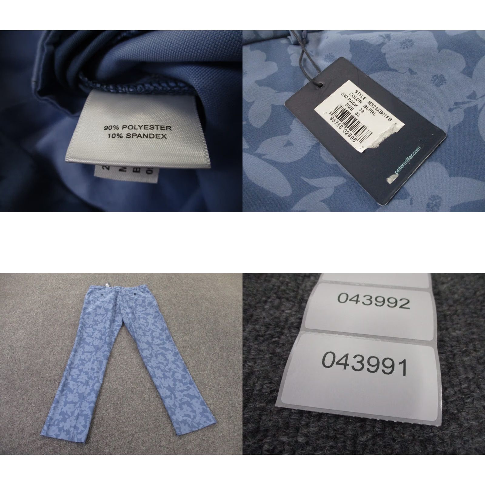 Peter Millar Peter Millar Pants Mens 33 X 32 Floral Straight Chino Business Casual Formal Travel Golf NEW Blue Pants Mens Regular Straight Chino Peter Millar Size US 33 - 8 Thumbnail