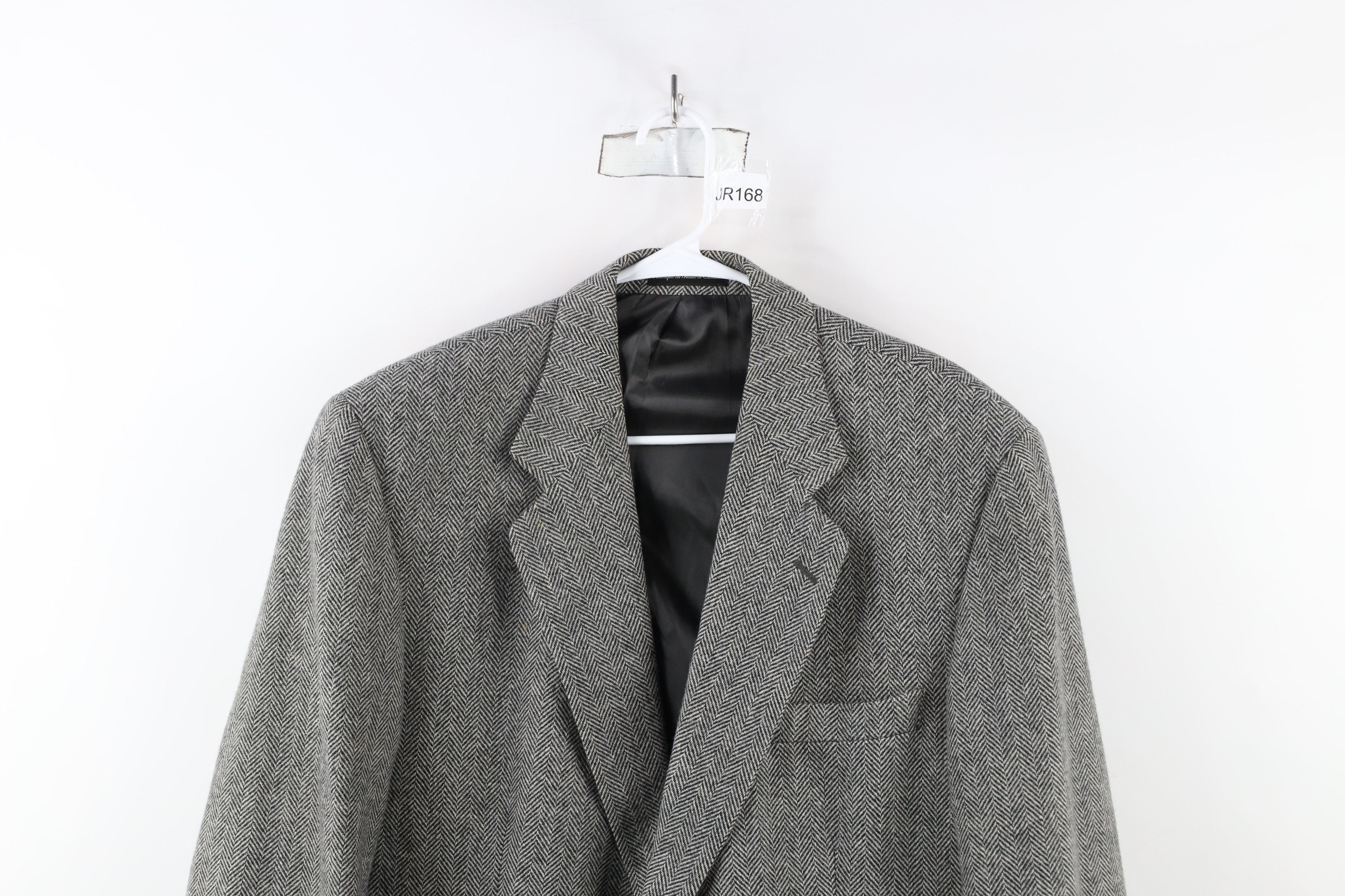 Vintage Vintage 90s Streetwear Herringbone Coat Blazer Jacket USA Size US XL / EU 56 / 4 - 2 Thumbnail