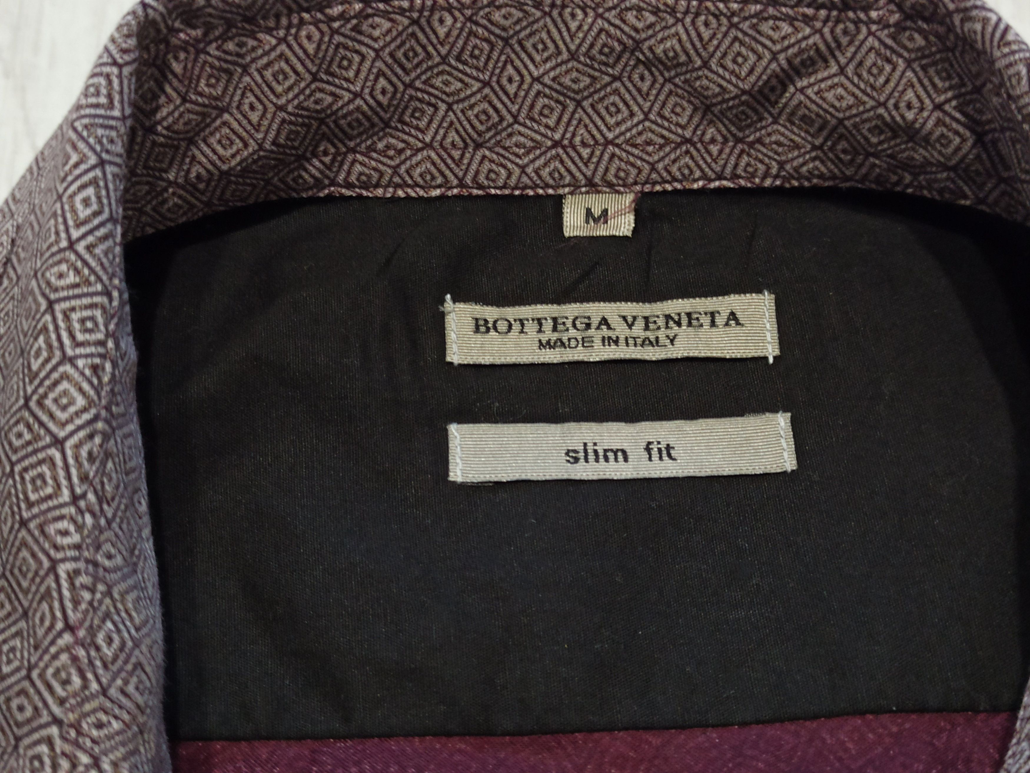 Bottega Veneta Bottega Veneta Vicenza Italy Slim Fit Geometric Shirt Size US M / EU 48-50 / 2 - 2 Thumbnail