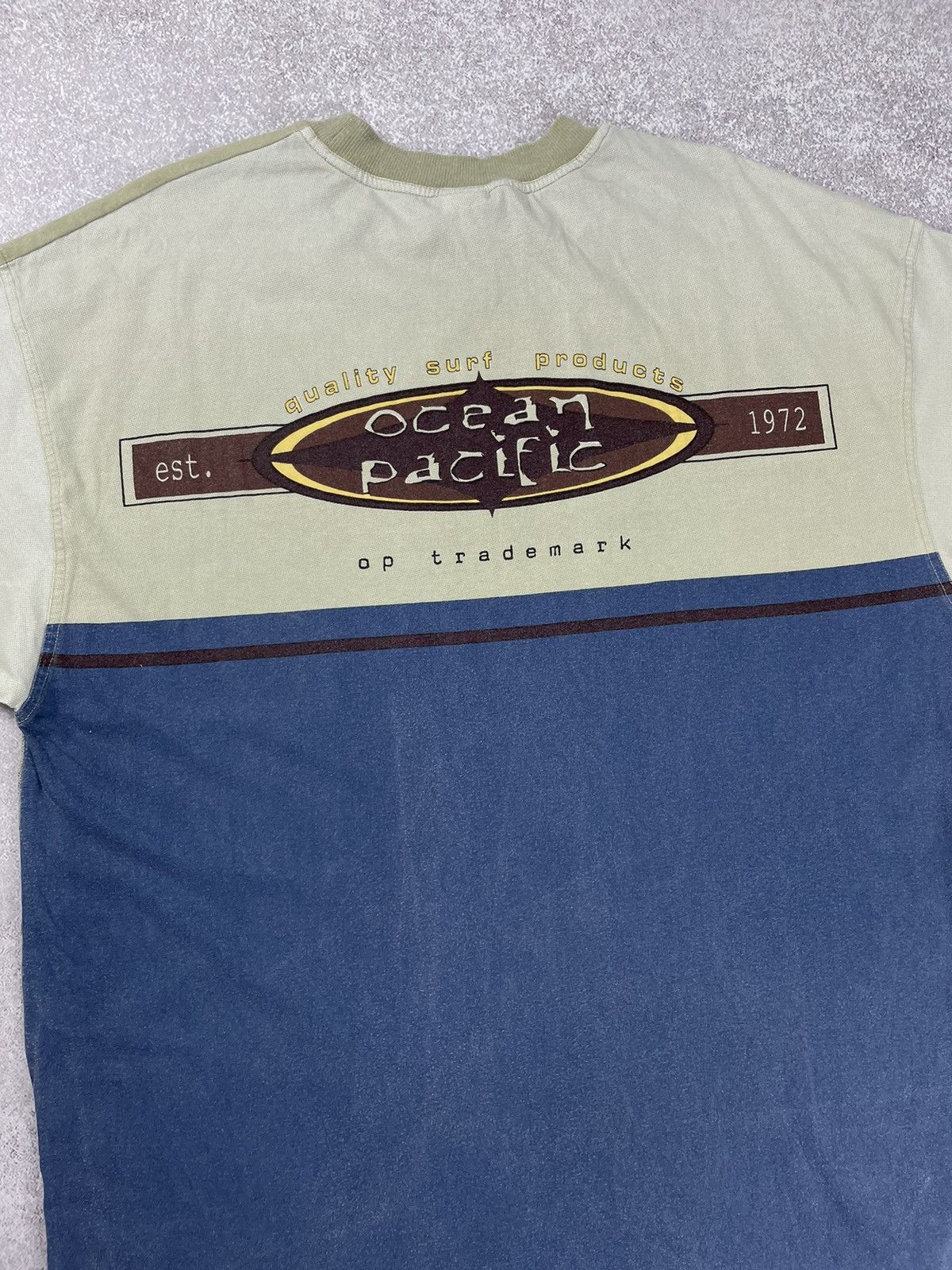 Ocean Pacific × Vintage Vintage Ocean Pacific Big Logo Surf Style Tee T shirt Size US XL / EU 56 / 4 - 10 Thumbnail