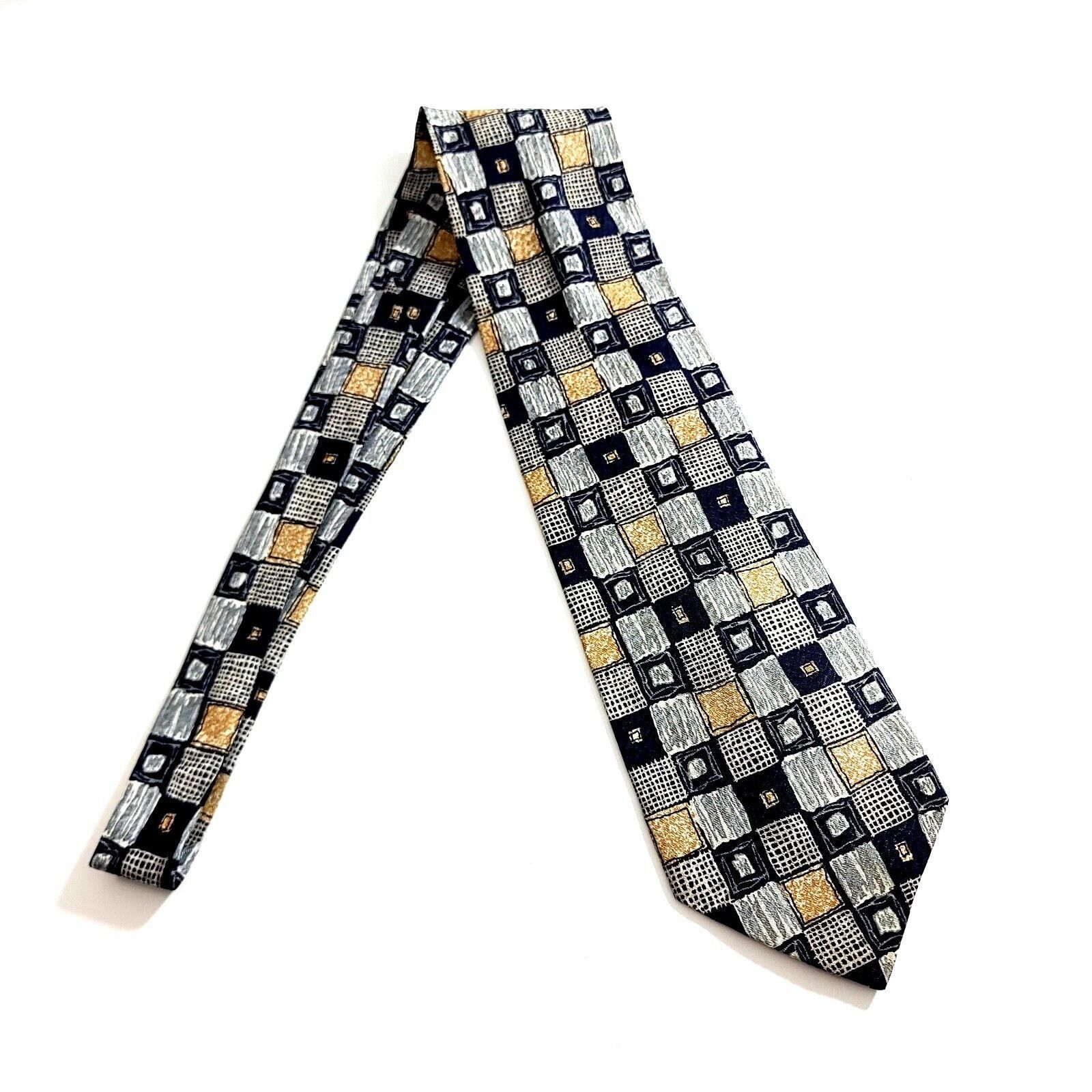 Designer Stefano Milano Italy Tan Blue Gray Abstract Jacquard Print W Size ONE SIZE - 5 Thumbnail