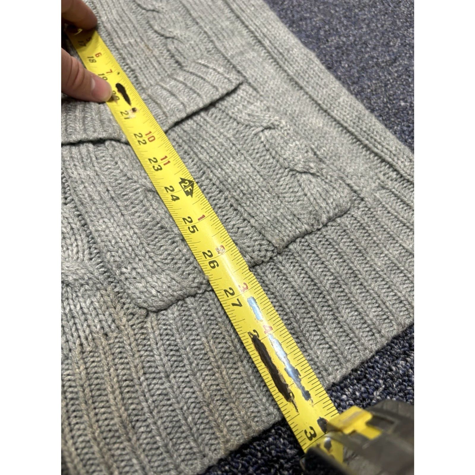 Sears VINTAGE Sears Cardigan Sweater Men’s L Gray Button Up Knit V-Neck 80s Classic All Seasons Regular Long Sleeve Size US L / EU 52-54 / 3 - 5 Thumbnail