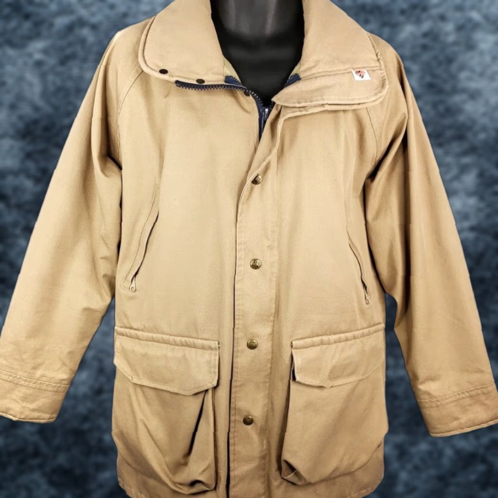 Vintage VINTAGE Columbia Gore Tex Field Jacket Mens Size Medium Beige 80s 90s Coat USA Size US M / EU 48-50 / 2 - 1 Thumbnail