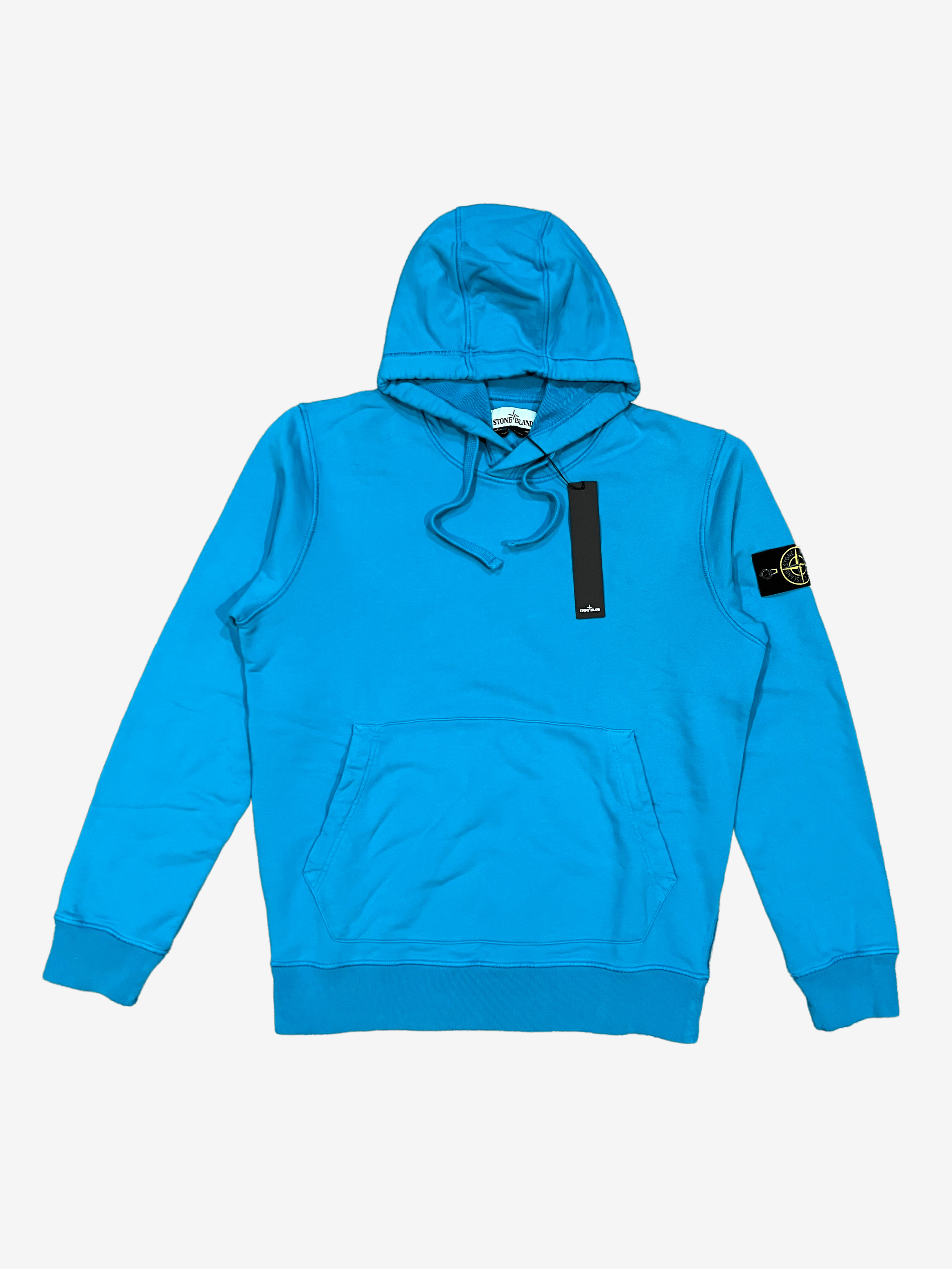 image of $348 Stone Island Blue Bermuda Hoodie Xl, Men's