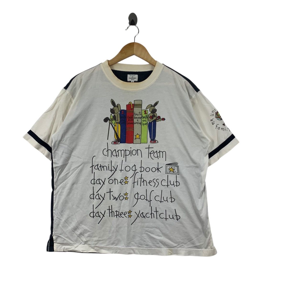Jean Charles De Castelbajac Vintage JEAN CHARLES CASTELBAJAC Italy Golf Club Baggy Tee Size US XL / EU 56 / 4 - 4 Thumbnail