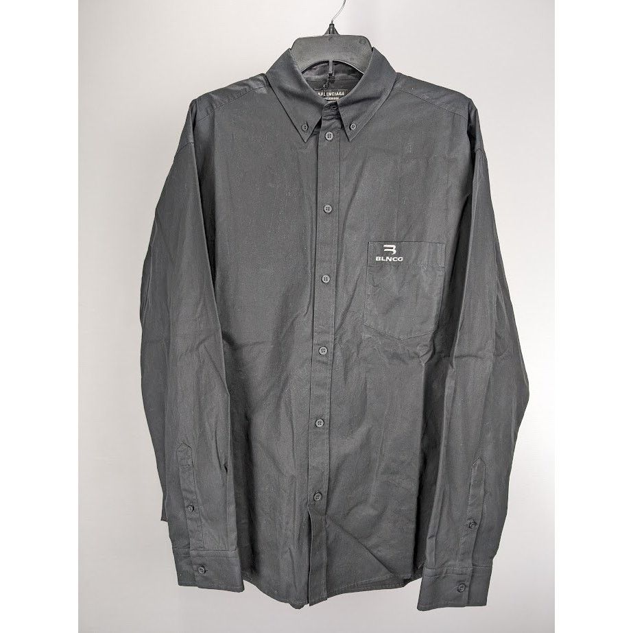 Balenciaga o1rshd1 Dress Shirt in Black Size US XS / EU 42 / 0 - 3 Thumbnail