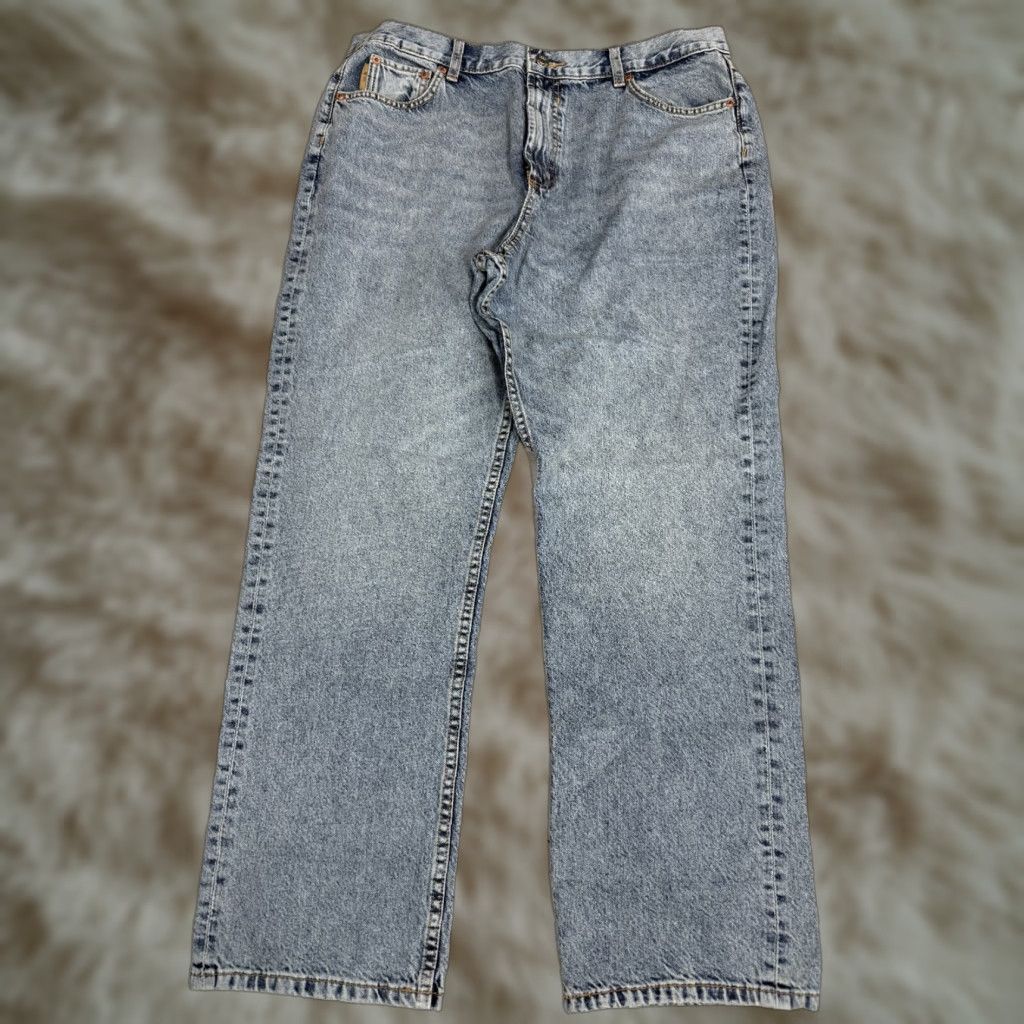 Asos ASOS Design Jeans Five Pockets Straight Leg Denim Blue 34 Mens Regular Sized 28 Inseam Wide Baggy Size US 34 / EU 50 - 1 Thumbnail