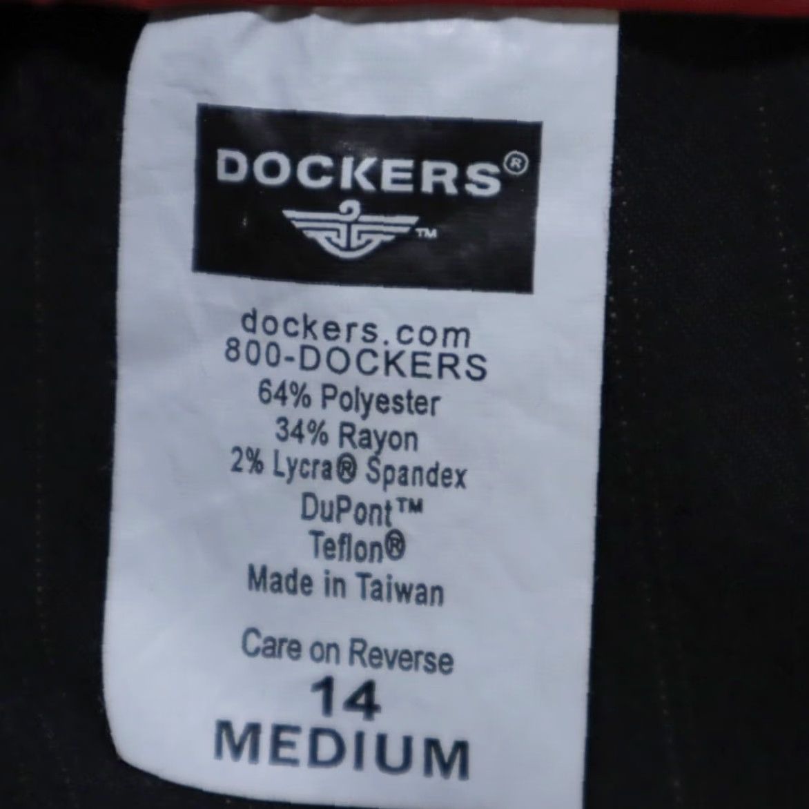 Dockers Dockers Stretch Stain Defender Just Below Waist Polyester Microfiber Chino Pants Brown Striped Women's 14M Size 36" / US 14 / IT 50 - 6 Thumbnail