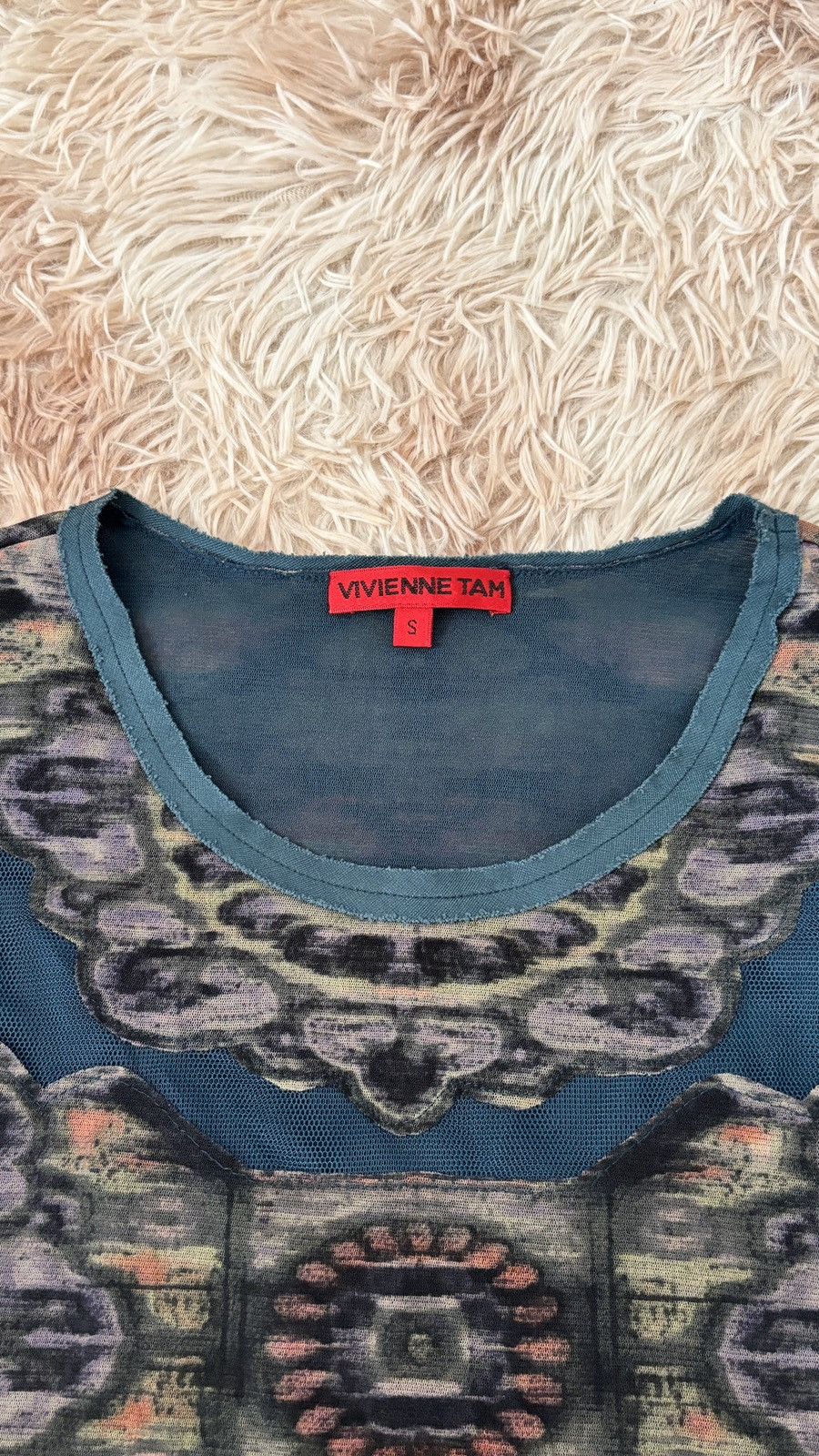 Vintage × Vivienne Tam Vivienne tam Archival All over print mesh top Size S / US 4 / IT 40 - 3 Thumbnail