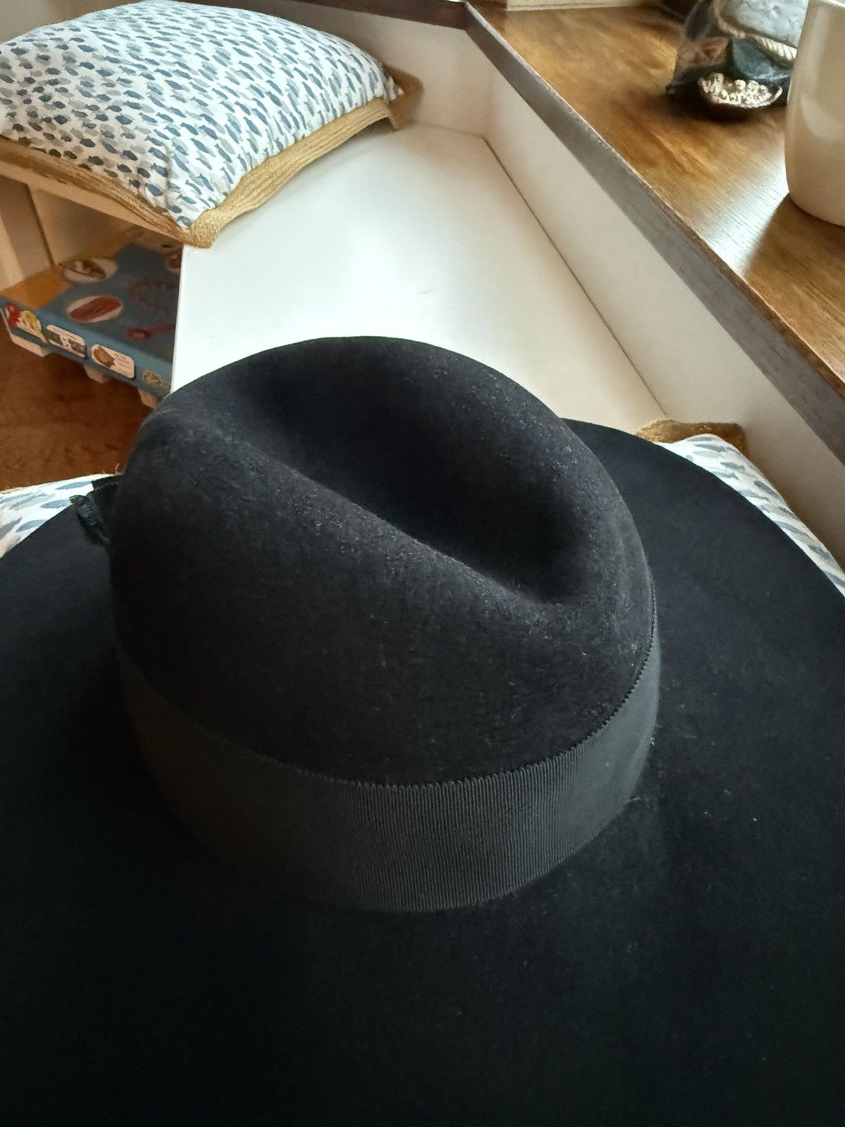 Saint Laurent Paris SS13 Saint Laurent fedora Hedi Slimane rabbit 58 tassel bow Size ONE SIZE - 9 Thumbnail