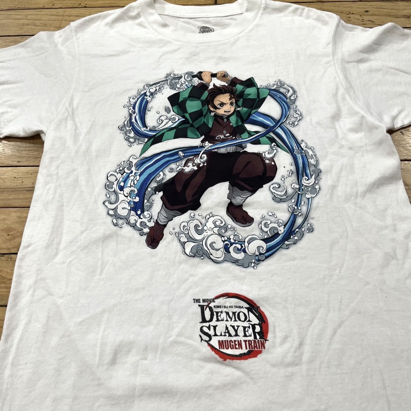 Vintage DEMON SLAYER MUGEN TRAIN Shirt Men M White Anime Graphic Tee Size US M / EU 48-50 / 2 - 4 Thumbnail