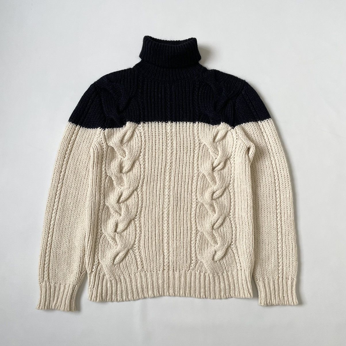 Dries Van Noten Colourblock Alpaca ‘Aran’ Knit Sweater Size US M / EU 48-50 / 2 - 15 Thumbnail