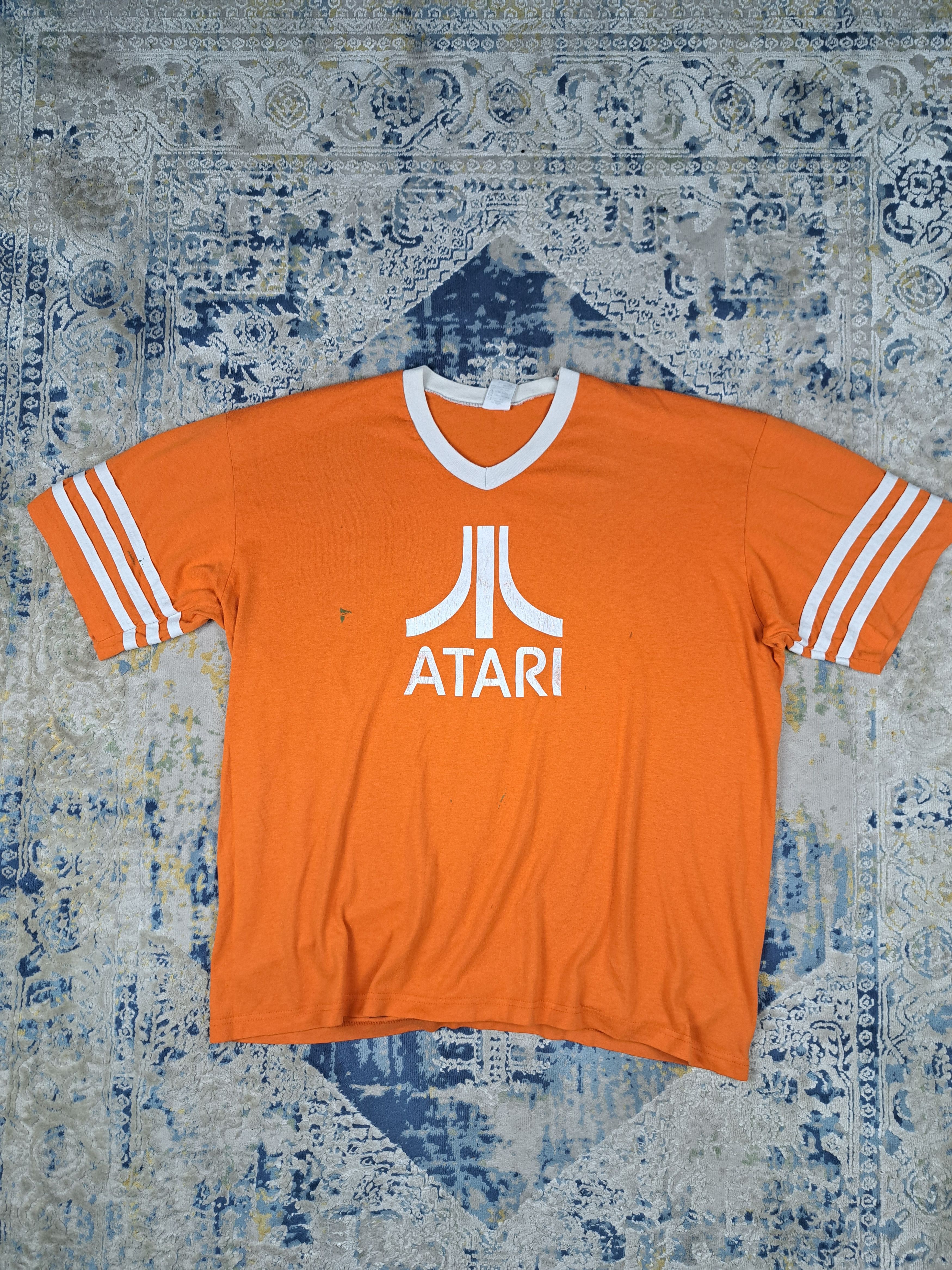 Vintage Vintage 90s Atari Made in USA Thrashed Promo Tee Size US L / EU 52-54 / 3 - 1 Thumbnail
