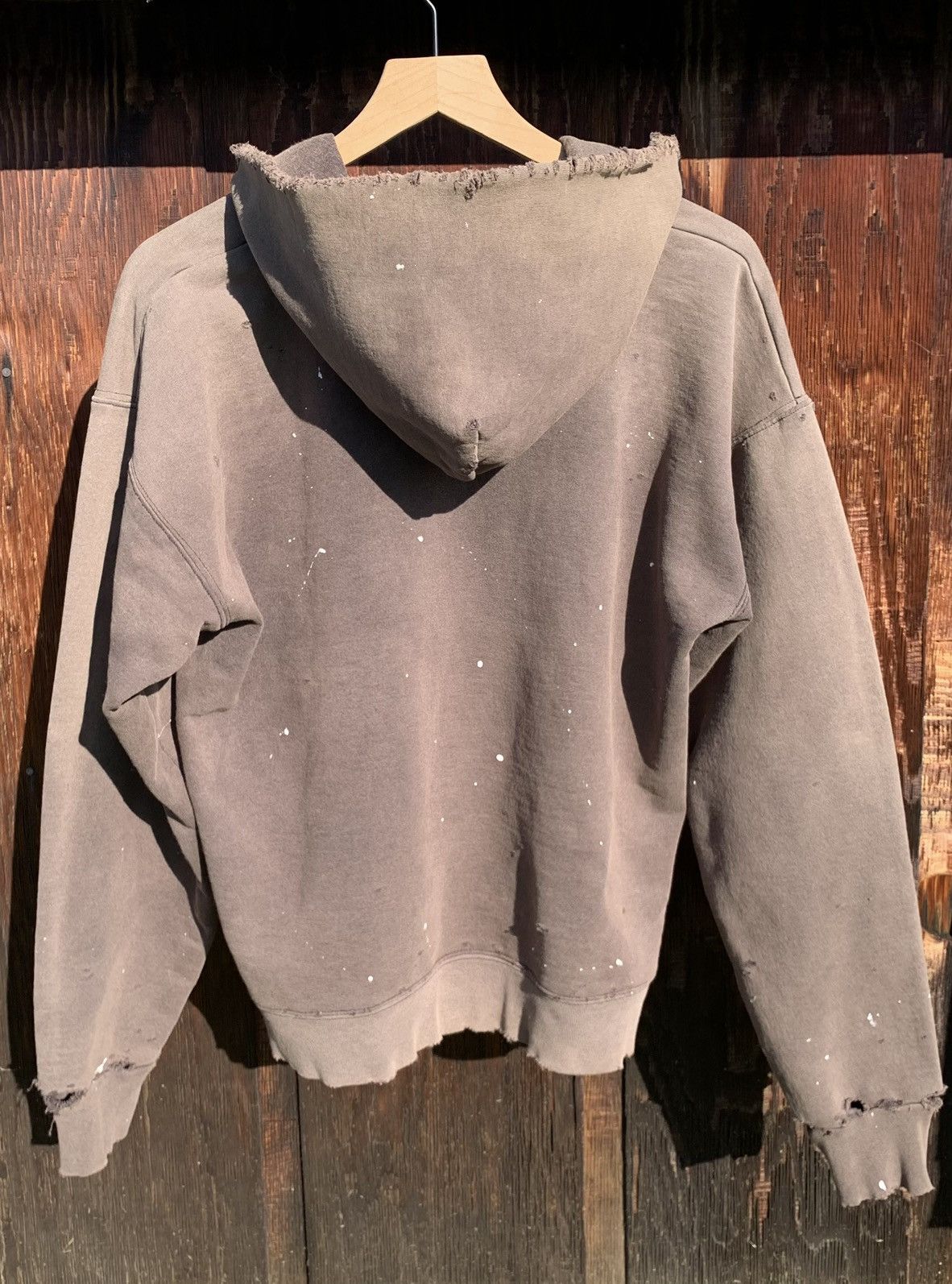 Vintage Vintage Thrashed Sun Faded Blank Hoodie 90s Paint Boxy M Size US M / EU 48-50 / 2 - 8 Thumbnail