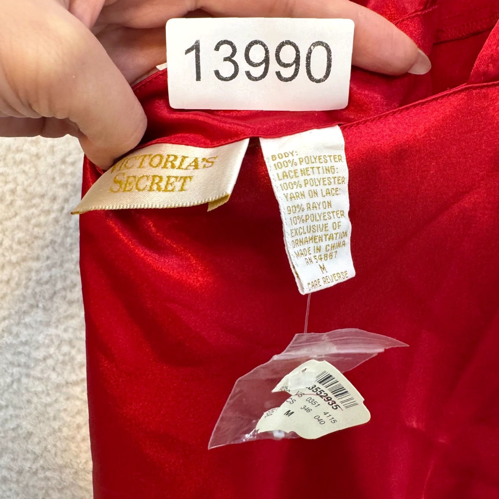 Victoria's Secret VINTAGE Victoria's Secret Slip Dress Maxi Red 90s 80s Gold Label M Womens Size M / US 6-8 / IT 42-44 - 7 Thumbnail