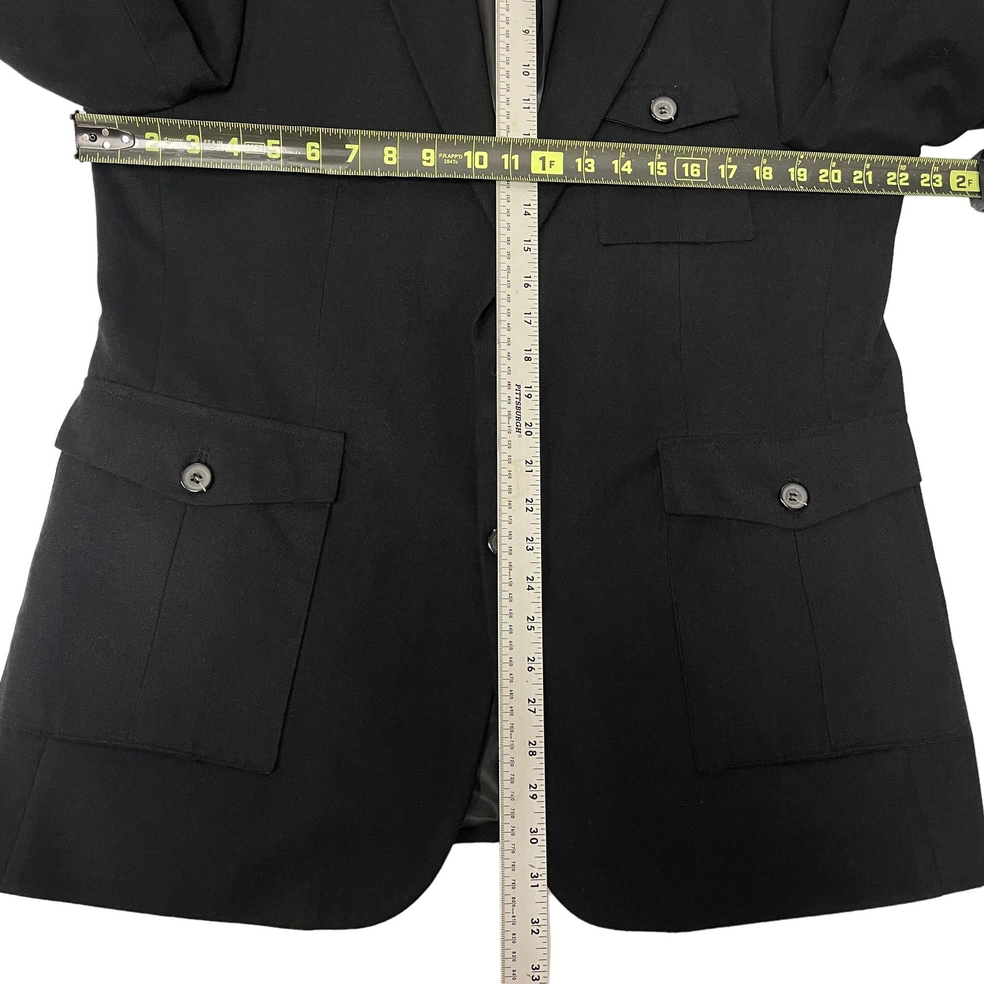 Other Liena Uomo Black SAFARI STYLE Sport Coat MODERN Jacket Size 42R - 8 Thumbnail
