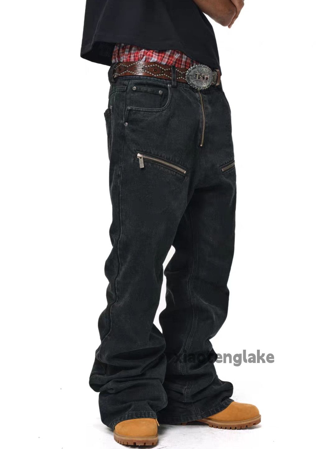 Jean Unisex outdoor utility punk yuppie hiphop flared pants Size US 34 / EU 50 - 4 Thumbnail
